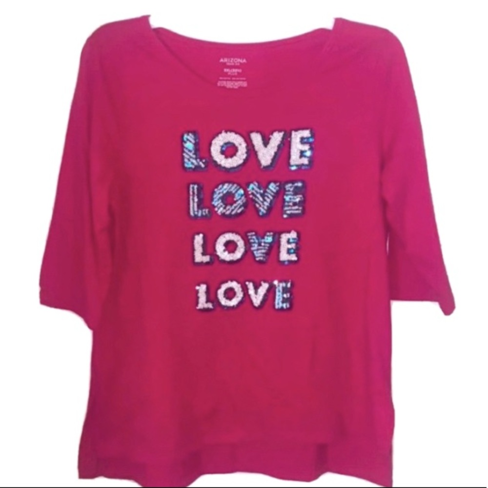 Girls Arizona Jean Co. 3XL Graphic Love T-Shirt